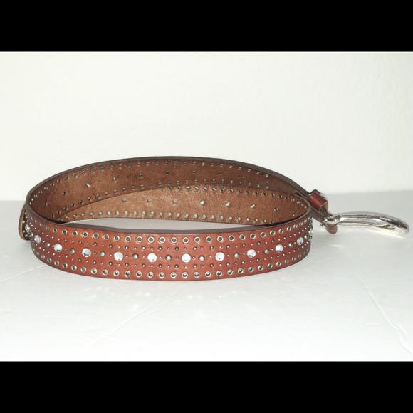 Fossil leather studded belt Size M - Picture 6 of 8